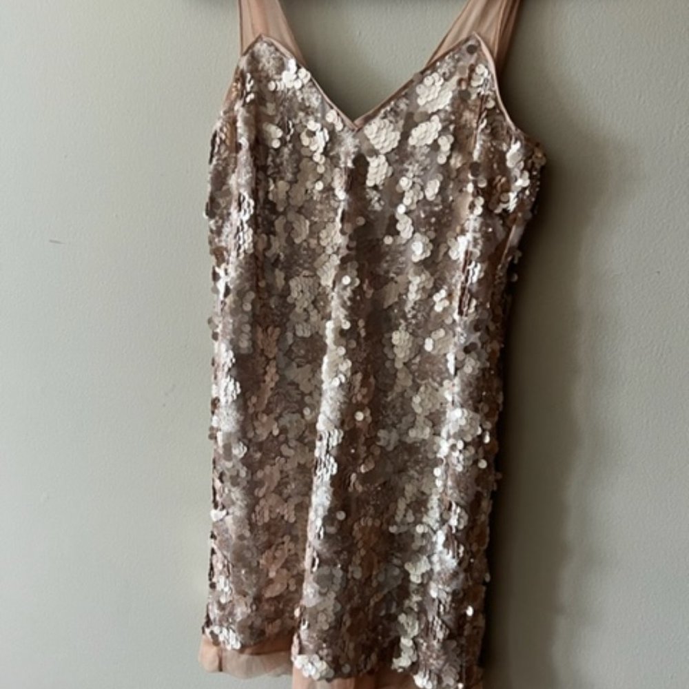 Dress the Population Gold mini Dress